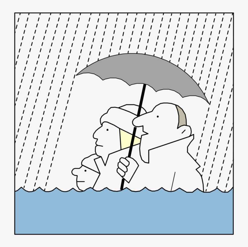 Computer Icons Rain Paper Flood Symbol - Cartoon Floods Black And White, transparent png #4008416