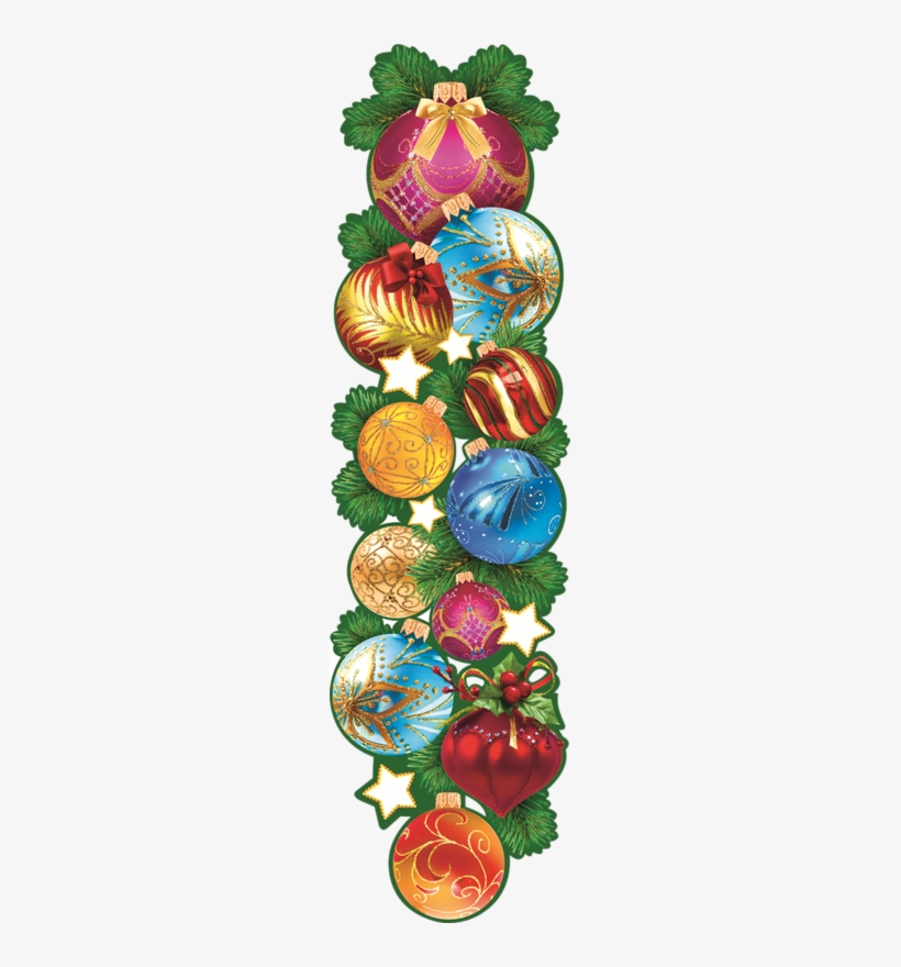 Boules ,noel ,png,tube - Christmas Edges Borders In Clipart, transparent png #4008589