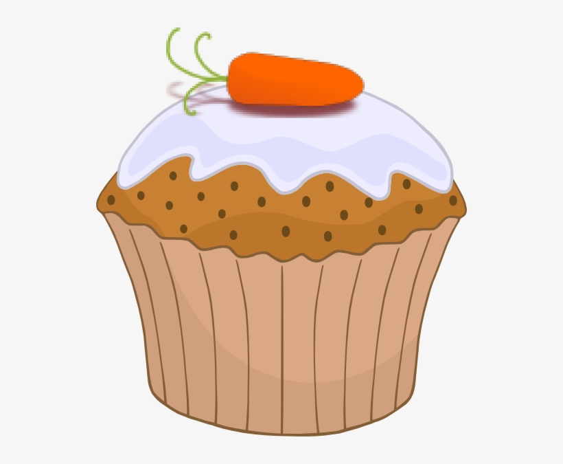 Small - Carrot Cake Cupcake Clip Art, transparent png #4008914