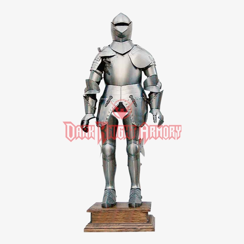 Deluxe Knights Suit Of Armor - Knight Armor Front On Medieval, transparent png #4009443
