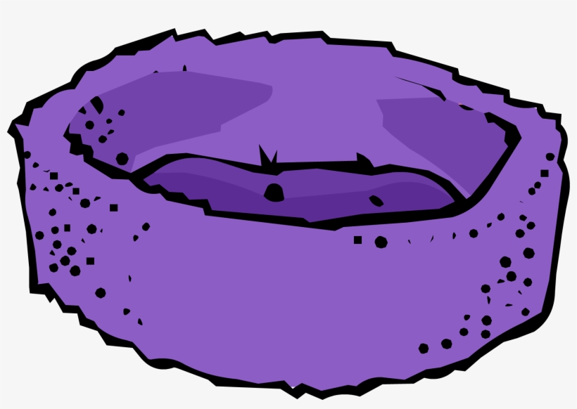 Purple Bed - Png - Club Penguin Puffle Bed, transparent png #4009558