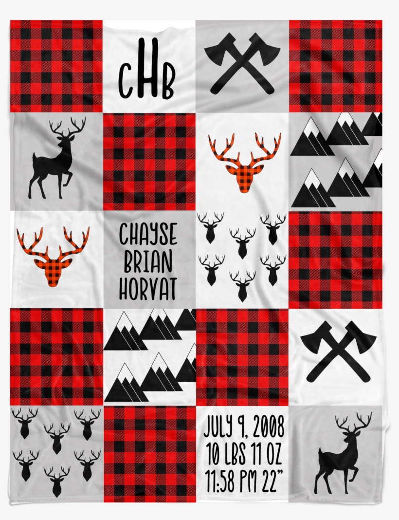 Buffalo Plaid Patchwork Blanket - Blanket, transparent png #4009651
