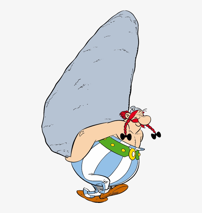 Asterix Asterix Dogmatix Dogmatix Unwrapping Gifted - Obelix Png, transparent png #4009653