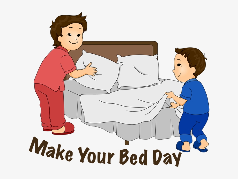 Make Bed Clipart - Make Up Bed Clipart, transparent png #4009769