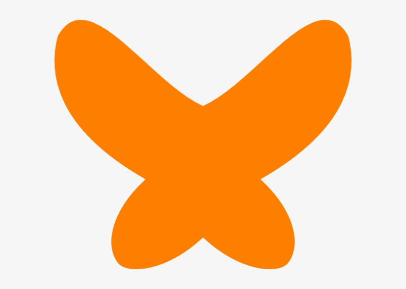 Orange Butterfly Clipart - Orange Butterfly Clipart Png, transparent png #4009846