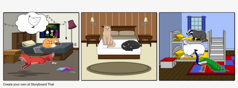 Animals In Bed - Cartoon, transparent png #4009850