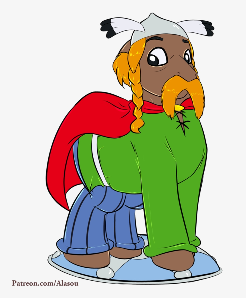 Alasou, Asterix, Moustache, Patreon, Ponified, Safe, - Vitalstatistix, transparent png #4009882