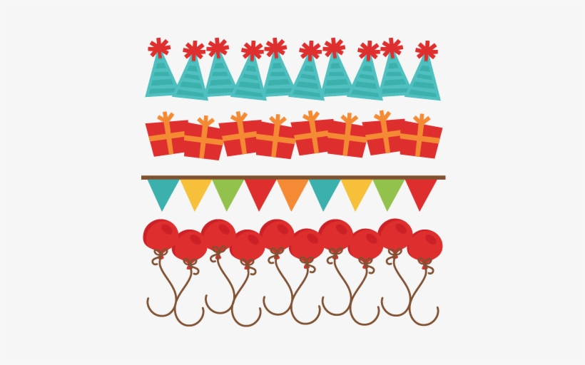 Birthday Borders Svg Scrapbook Cut File Cute Clipart - Transparent Borders For Scrapbook, transparent png #4011571