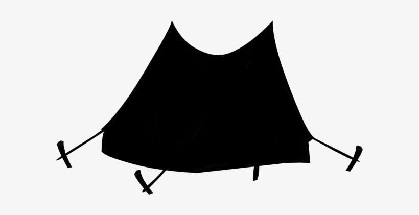Tent Clipart Silhouette - Silhouette Of A Tent, transparent png #4011719