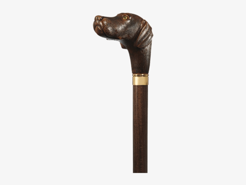 Chocolate Lab Walking Cane - Canes - Labrador Retriever Walking Stick - Chocolate, transparent png #4012466