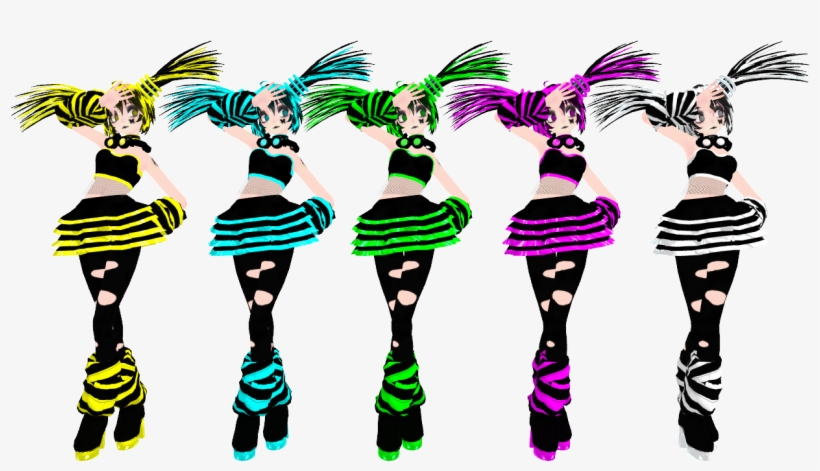 Mmd Tda Rave Miku Kittynekkyo Arm Warmers Png Mmd Kitty - Miku Mmd Dl Red, transparent png #4012795
