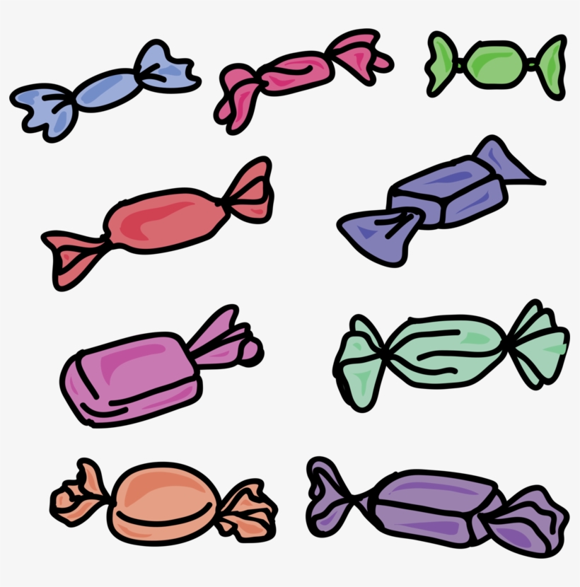 Candy Cane Toffee Caramel Corn - Clipart Images Of Toffees, transparent png #4012919