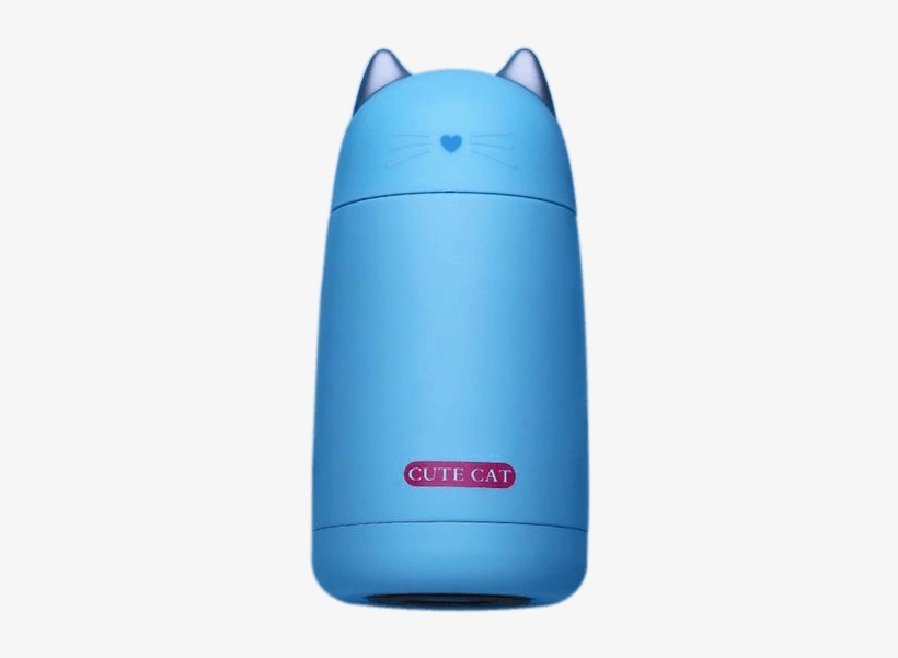 Cute Cat Ears Insulated Stainless Steel Thermos - Water Bottle, transparent png #4013220