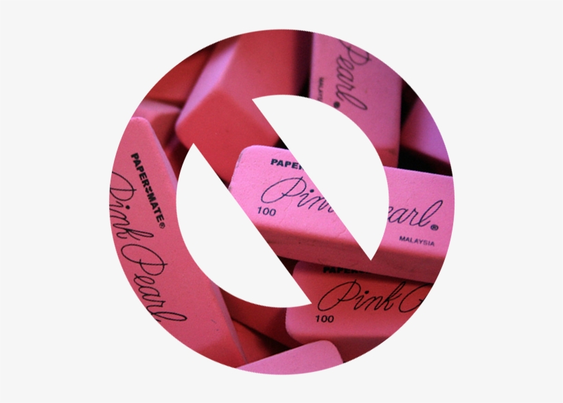 Don't Erase, Mask It Away - Papermate 70501 Pink Pearl Eraser Large Three Per Pack, transparent png #4013710