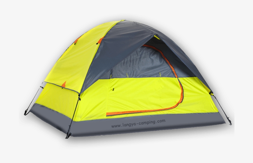 Camping Tents Ly-10168 - Cheetop Camp Tents, 3-4 People Double Two-door Lake,yellow, transparent png #4014000