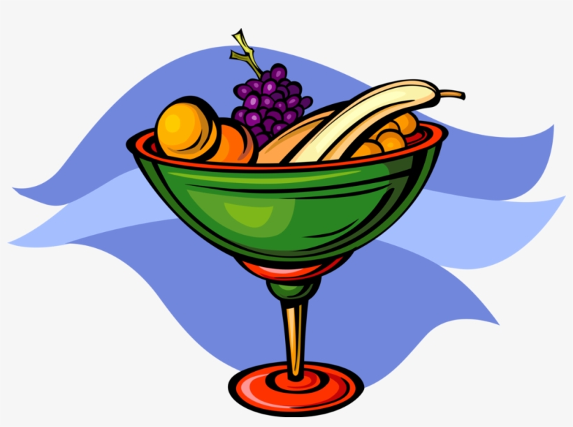 Vector Illustration Of Bowl Of Fruit With Bananas, - Classic Cocktail, transparent png #4014063
