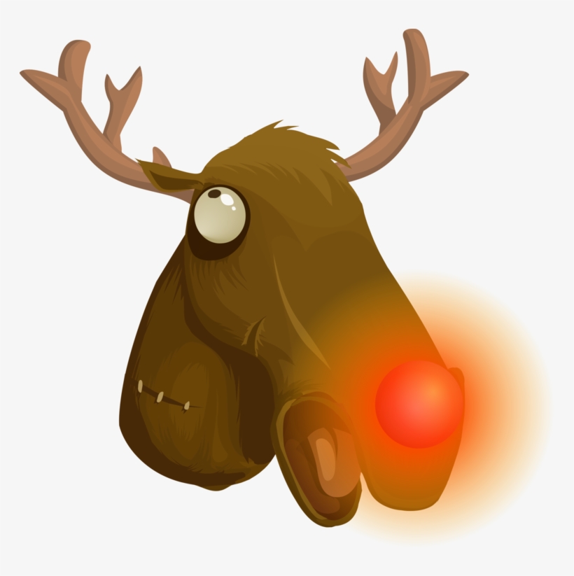 Reindeer Line Art Cartoon Moose - Clip Art, transparent png #4014246