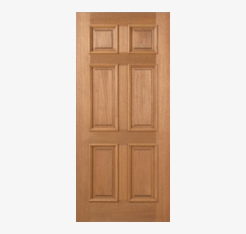 Escon Philippine Mahogany 6 Panel Door With Raised - Hardwood, transparent png #4014398