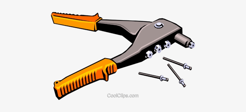 Riveter With Rivets Royalty Free Vector Clip Art Illustration - Metalworking Hand Tool, transparent png #4014422