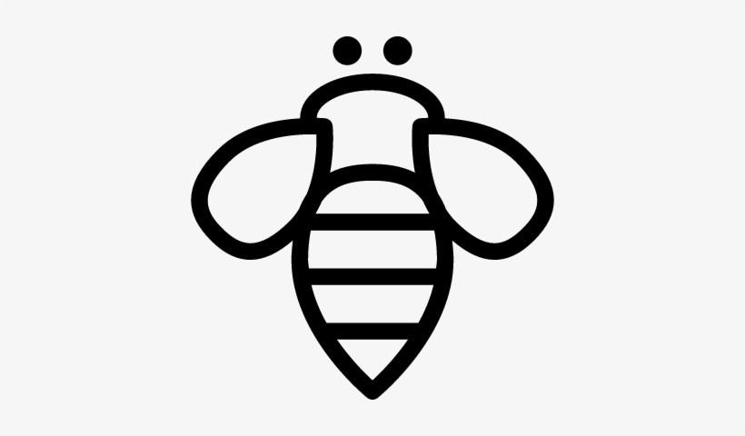 Bee Insect Outline Vector - Icono De Abeja, transparent png #4014819