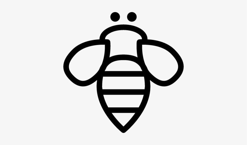 Bee Insect Outline Vector - Icono De Abeja, transparent png #4014819