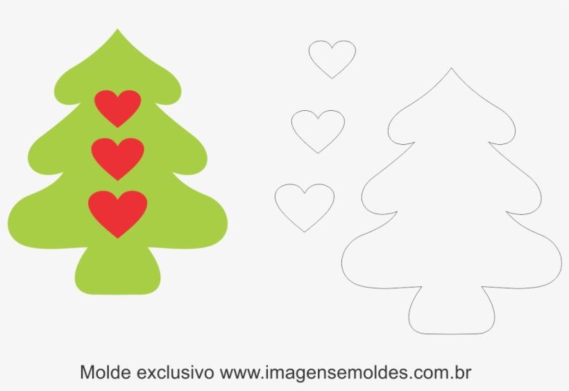 Molde Arvore De Natal Em Feltro, transparent png #4016186