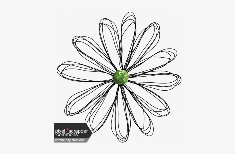 Scribble Flower - Digital Scrapbooking, transparent png #4016415