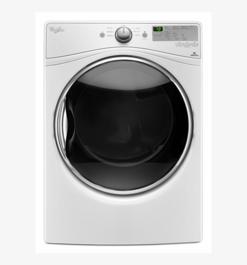 Stackable Gas Dryer With Steam Cycle In White - Whirlpool 7.4 Cu Ft Front Load Electric Dryer, transparent png #4017293
