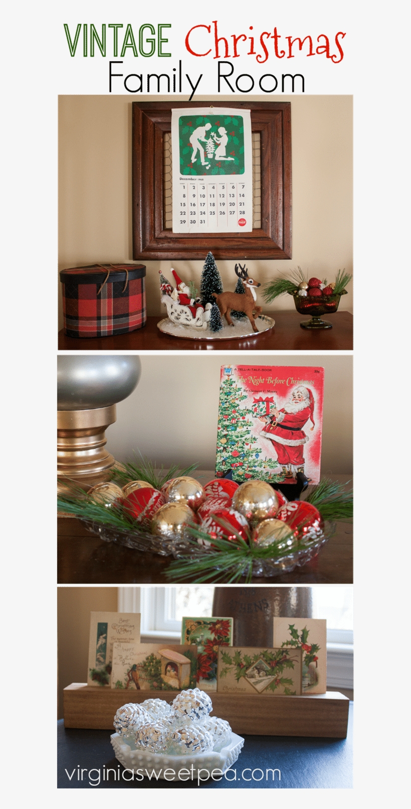 Vintage Christmas In The Family Room - Merry Christmas Wood Tree Bark 4 Inch Christmas Tree, transparent png #4017671