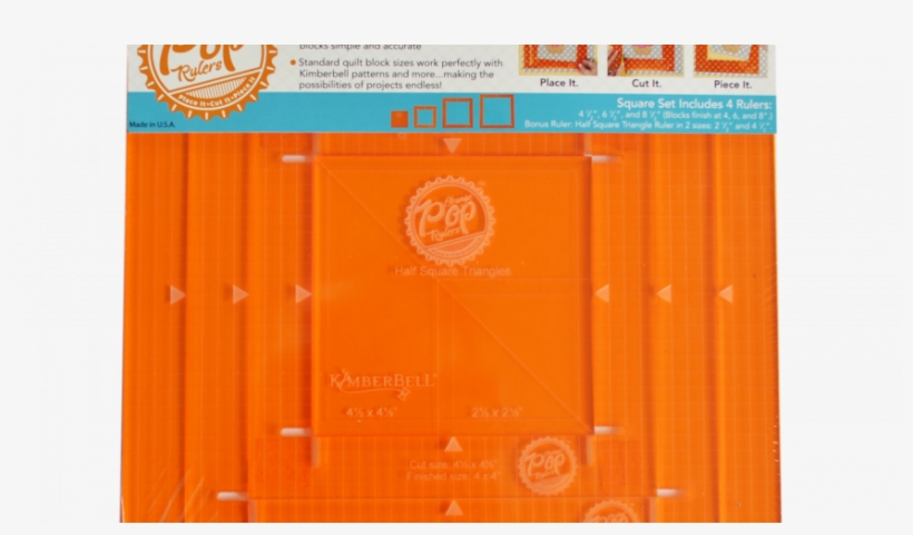 Orange Pop Rulers Square Set - Ruler, transparent png #4017812