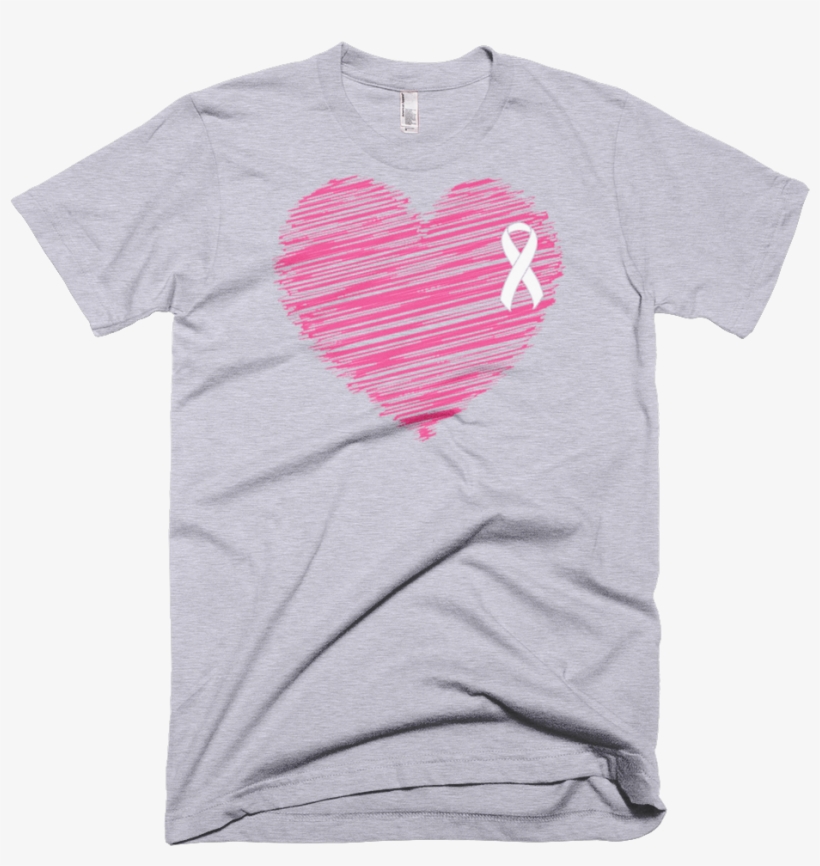 Breast Cancer Heart Ribbon T-shirt - Bell 47 Helicopter T-shirt - Personalized With Your, transparent png #4018209