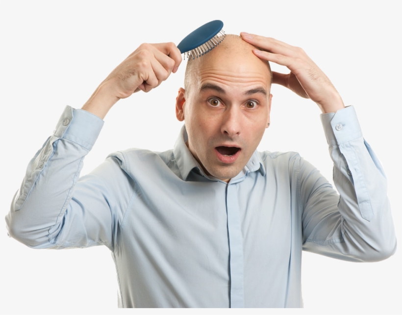 Cosmetologycliniq Best Cosmetic And Laser Treatment - Bald Man Brushing Hair, transparent png #4018664