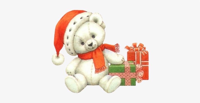 Natal Bear W Presentes St - Christmas Teddy Bear Clipart, transparent png #4018977