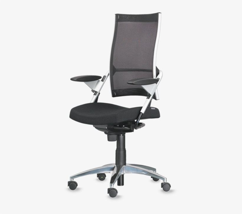 Point Swivel Chair With High Back, Seat Upholstered, - Krzeslo Biurowe Szare, transparent png #4019194