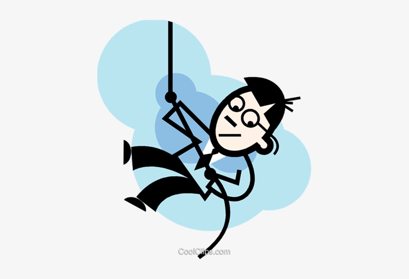 Man Climbing A Mountain Royalty Free Vector Clip Art - Cartoon, transparent png #4019341