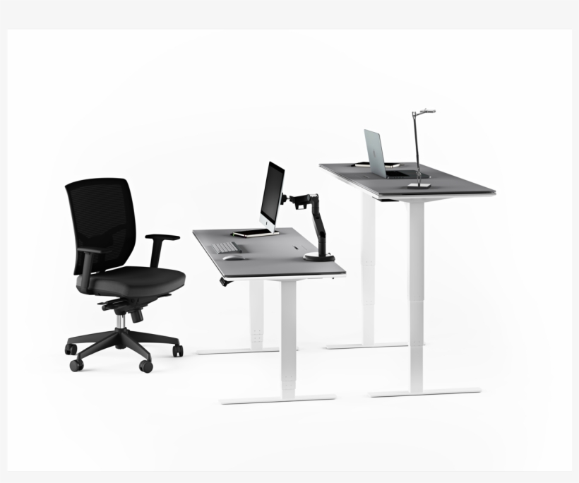 Centro 6451 Lift Desk - Bdi Centro Lift Standing Desk - Large / Storage Drawer, transparent png #4019780