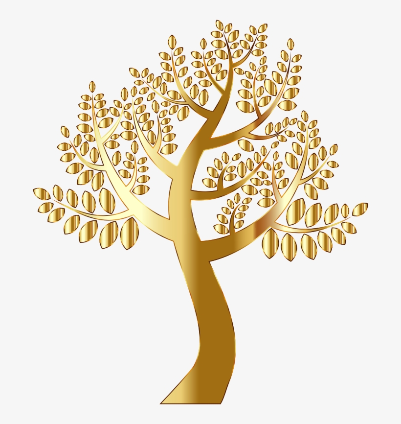 Christmas Tree Gold Computer Icons Oak Free Commercial - Gold Tree Transparent Background, transparent png #4020113