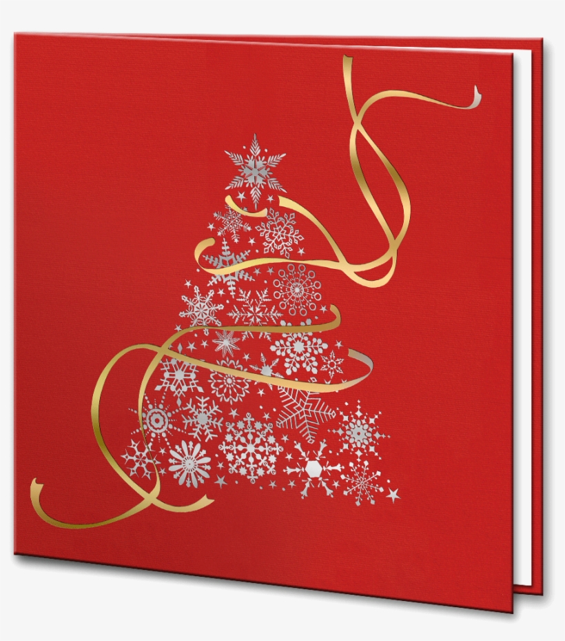 Red Silver And Gold Foil Christmas Tree - Victoria, transparent png #4020301