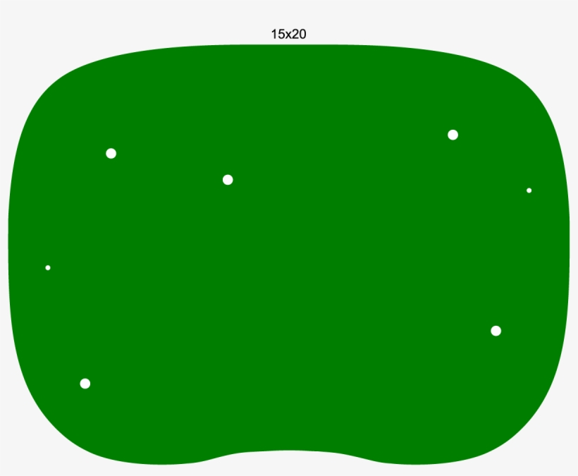 15′ X 20′ 5-hole Pro Backyard Or Indoor Putting Green - Circle, transparent png #4020321