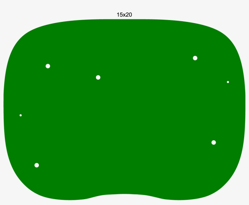 15′ X 20′ 5-hole Pro Backyard Or Indoor Putting Green - Circle, transparent png #4020321