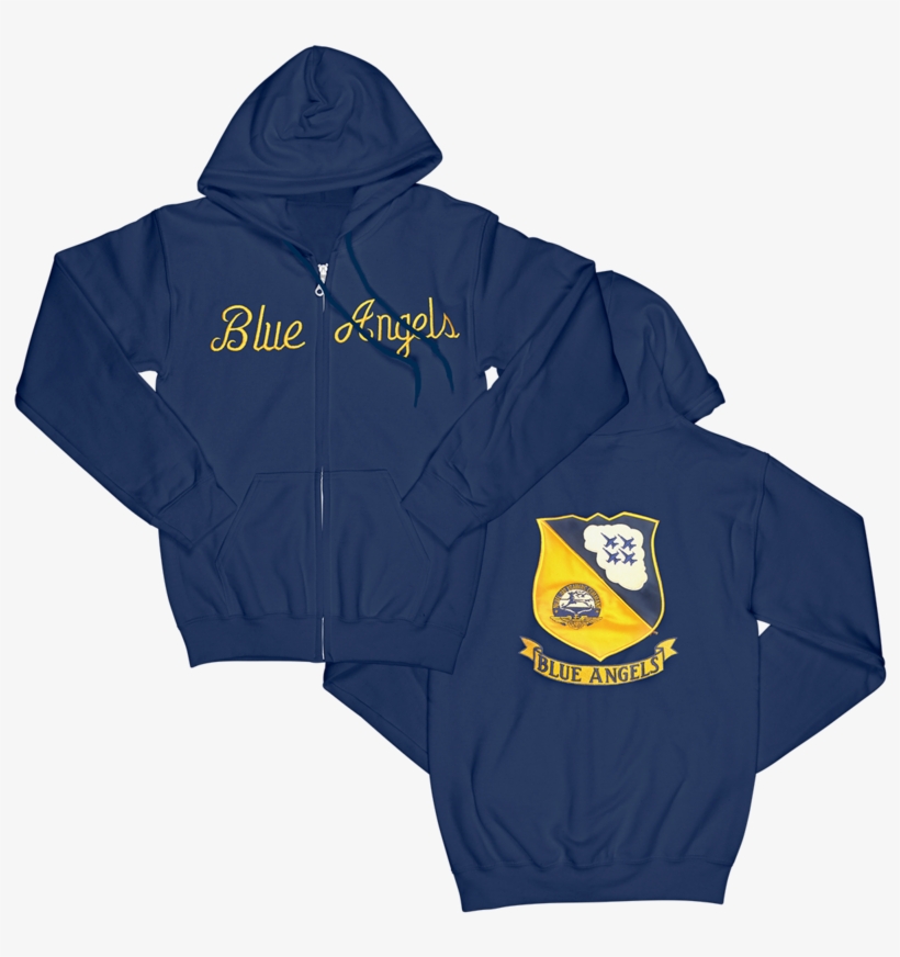 Blue Angels Zip-up Hoodie - Blue Angels Hoodie, transparent png #4020408