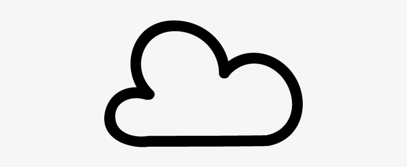 Cloud Hand Drawn Outline Vector - Hand Drawn Cloud Icon, transparent png #4020437