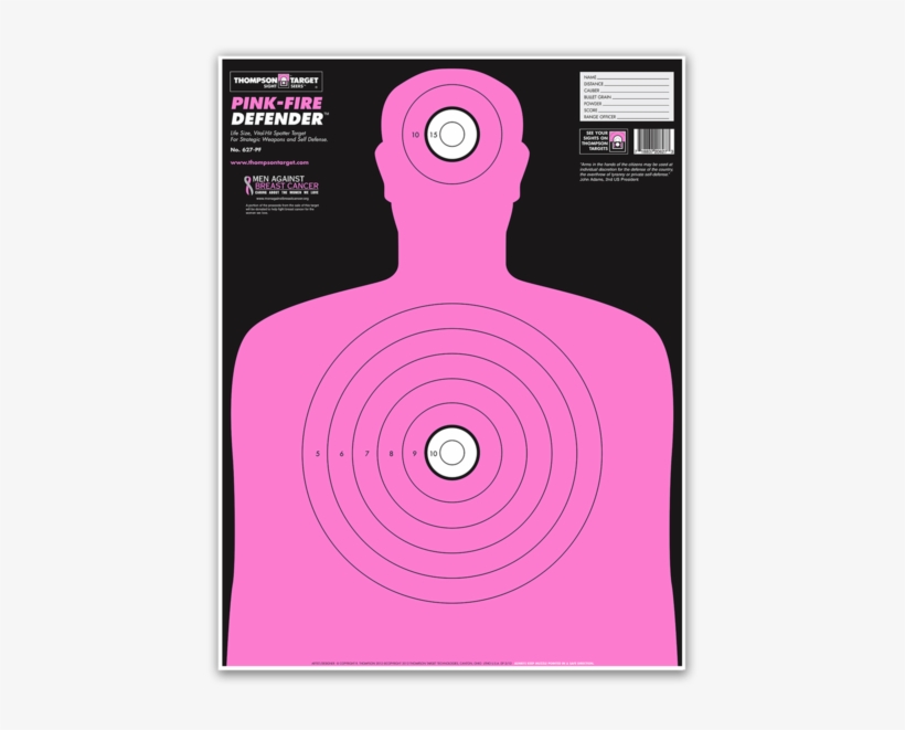 Pink-fire Human Silhouette 19"x25" Training Targets - Human Silhouette Targets, transparent png #4021765