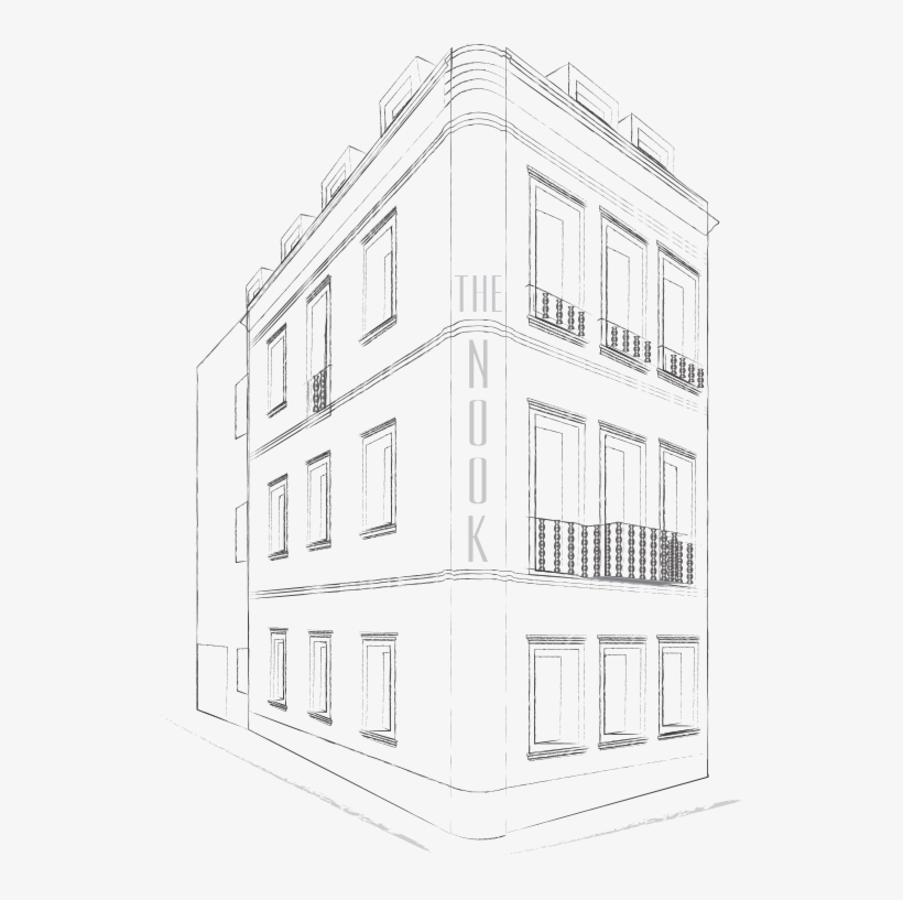 Imagem-edificio - Hostel Sketch, transparent png #4021791