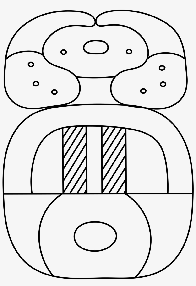 Open - Mayan Glyph Coloring Page - Free Transparent PNG Download - PNGkey