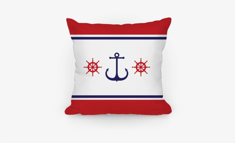 Anchor And Stripes Pillow - Mobile Phone, transparent png #4022366
