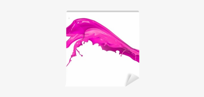 Pink Splash Isolated On White Background Wall Mural - Photography, transparent png #4022792