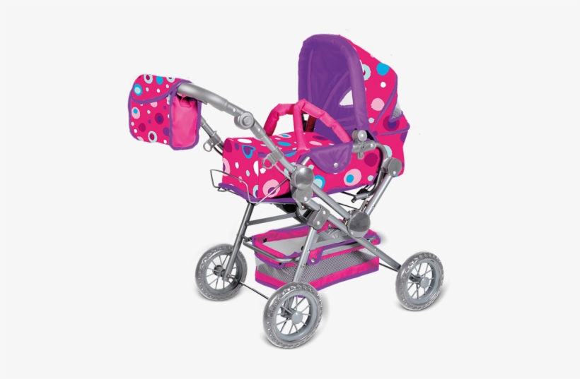 Pink Splash / Image Number 5919 - Knorrtoys Twingo S Dolls Pram Reversible Handle Pink, transparent png #4023037