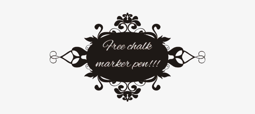Shabby Chic Frame Menu Chalkboard Vinyl Wall Art - Chalk Board Apple Design Wall Art Sticker Decal 2 Sizes*free, transparent png #4023063