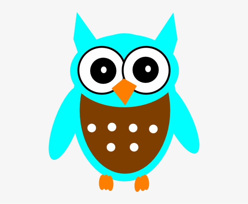 Fresh Aqua & Yellow Owl Vectors & Papers - Gambar Owl Kartun Hd, transparent png #4023817